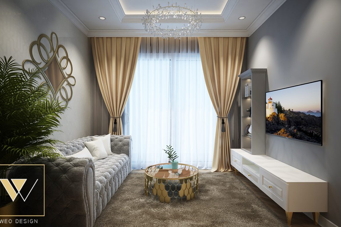 Phong Khach Trong Noi That Tan Co Dien